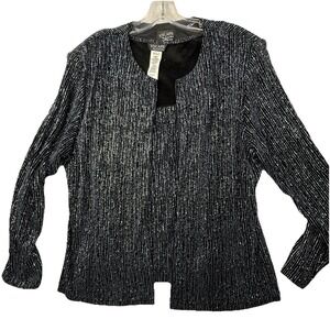 Xscape By Joanna Chen Womens XL 2pc Formal Blazer Set Metallic Glitter Glam